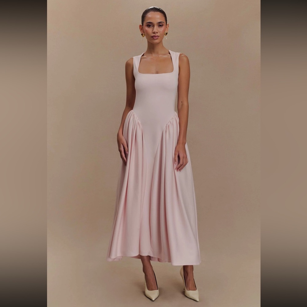 MESHKI Sharon Scuba Jersey Midi Dress - Picture 2 of 3